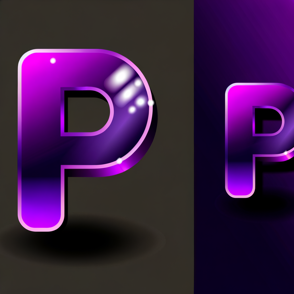 Pangu Exchange Logo - Purple Glossy P