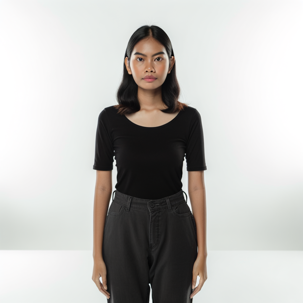 Female model, full-body front-facing